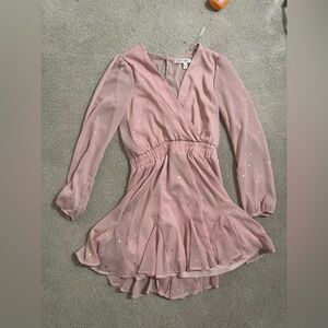 Flowy-Pink Star Dress
